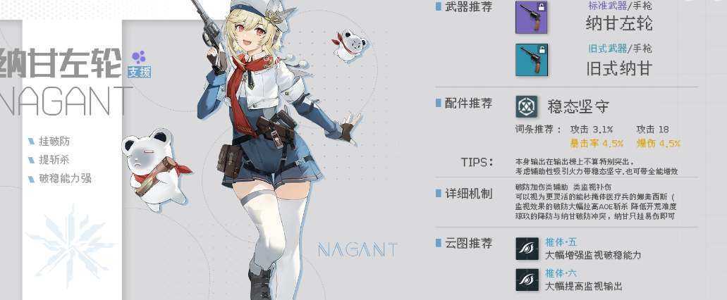 少女前线2追放纳甘左轮强度测评