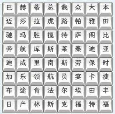 文字找茬大师汽车品牌4快速通关攻略