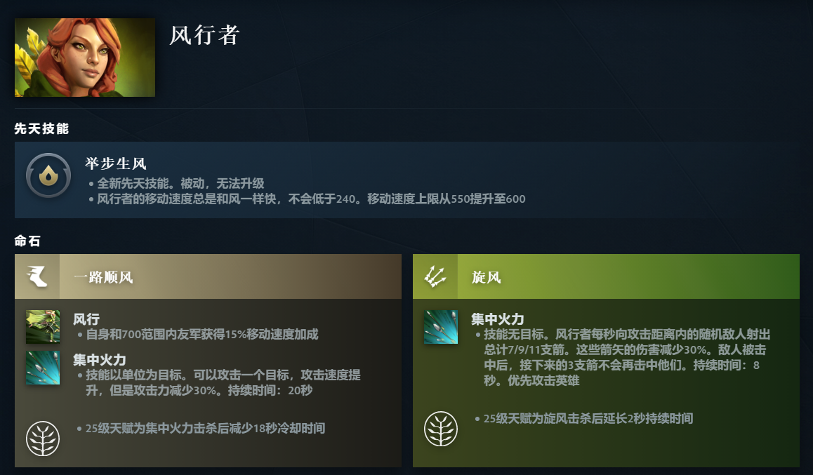 DOTA2风行者先天技能是什么